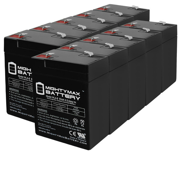 Mighty Max Battery 6V 4.5AH SLA Battery Replacement for Genesis NP4-6 - 10 Pack ML4-6MP1082512429462